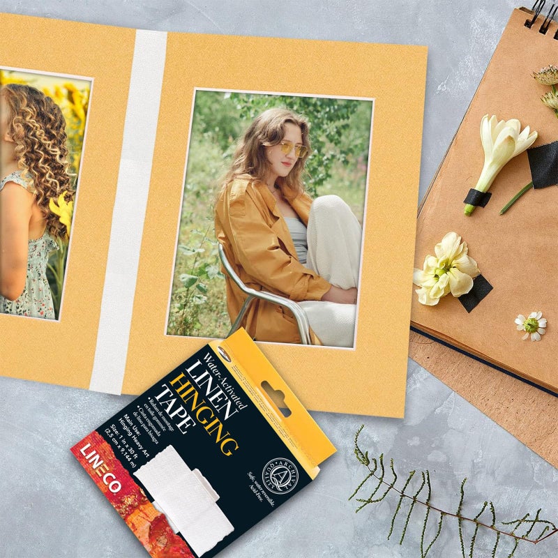 Lineco, Water-Activated Linen Tape, Acid Free Neutral pH Self Adhesive Tape for Hinging Artwork, Photo, Poster, 1 Inch X 30 Ft - Image 3